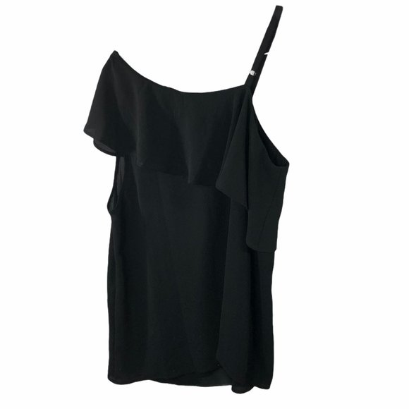 Torrid Black Georgette One Shoulder Top - Picture 4 of 6